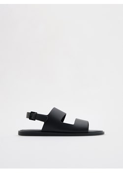 Reserved - Skórzane sandały z paskami - czarny ze sklepu Reserved w kategorii Sandały męskie - zdjęcie 173658816