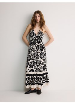 Reserved - Sukienka maxi z wiskozy - beżowy ze sklepu Reserved w kategorii Sukienki - zdjęcie 173659228