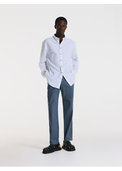 Reserved - Koszula regular z lnem - biały ze sklepu Reserved w kategorii Koszule męskie - zdjęcie 173659495