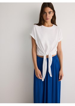 Reserved - Bluzka z wiązaniem - biały ze sklepu Reserved w kategorii Bluzki damskie - zdjęcie 173659867