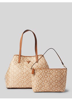 Torebka z efektem plecionki model ‘VIKKY II’ ze sklepu Peek&Cloppenburg  w kategorii Torby Shopper bag - zdjęcie 173660358