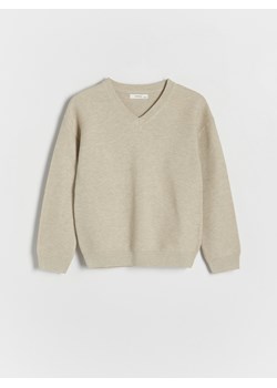 Reserved - Melanżowy sweter - beżowy ze sklepu Reserved w kategorii Swetry chłopięce - zdjęcie 173661247