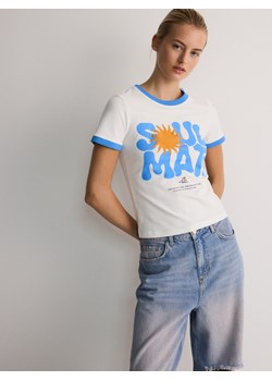 Reserved - T-shirt z nadrukiem - jasnoniebieski ze sklepu Reserved w kategorii Bluzki damskie - zdjęcie 173661267