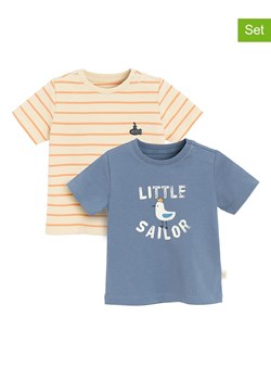 COOL CLUB Koszulki (2 szt.) w kolorze niebiesko-pomarańczowym ze sklepu Limango Polska w kategorii Odzież dla niemowląt - zdjęcie 173663057