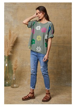 Joséfine Koszulka &quot;Aphrodite&quot; w kolorze khaki ze wzorem ze sklepu Limango Polska w kategorii Bluzki damskie - zdjęcie 173663078