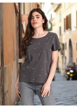 Sinsay - Koszulka bawełniana - szary ze sklepu Sinsay w kategorii Bluzki damskie - zdjęcie 173664326