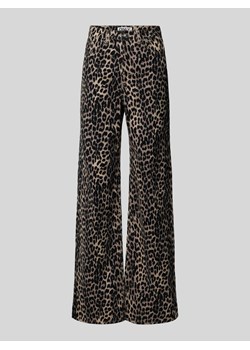 Spodnie z wysokim stanem,szeroką nogawką i 5 kieszeniami model ‘JUICY-ANLIE’ ze sklepu Peek&Cloppenburg  w kategorii Spodnie damskie - zdjęcie 173665207