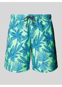 Spodenki kąpielowe o kroju regular fit z kieszenią z tyłu model ‘Palm Leaves’ ze sklepu Peek&Cloppenburg  w kategorii Kąpielówki - zdjęcie 173665216