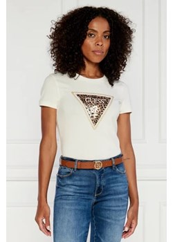 GUESS T-shirt TRIANGLE LEO | Slim Fit ze sklepu Gomez Fashion Store w kategorii Bluzki damskie - zdjęcie 173665478