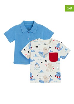 COOL CLUB Koszulki (2 szt.) w kolorze niebiesko-białym ze sklepu Limango Polska w kategorii Odzież dla niemowląt - zdjęcie 173666869