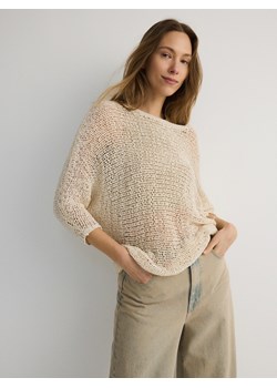 Reserved - Sweter o luźnym splocie - kremowy ze sklepu Reserved w kategorii Bluzki damskie - zdjęcie 173668047