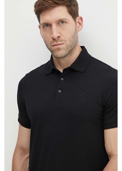 Karl Lagerfeld polo męski kolor czarny gładki 500221.745890 ze sklepu ANSWEAR.com w kategorii T-shirty męskie - zdjęcie 173668817