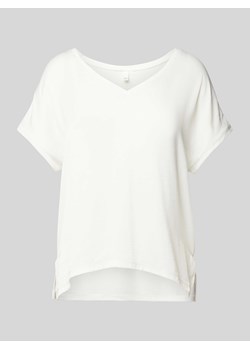 T-shirt z dekoltem w zaokrąglony serek ze sklepu Peek&Cloppenburg  w kategorii Bluzki damskie - zdjęcie 173671536