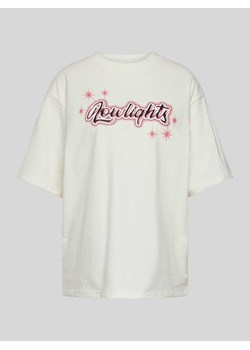 T-shirt o kroju oversized z nadrukiem z logo model ‘SPARKLE’ ze sklepu Peek&Cloppenburg  w kategorii Bluzki damskie - zdjęcie 173672189