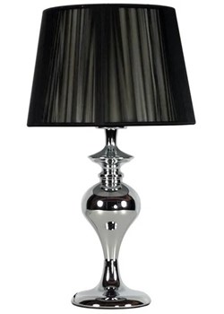 Czarna lampa stołowa z dekoracyjnym nitkowym abażurem - V164-Dusali ze sklepu Edinos.pl w kategorii Lampy stołowe - zdjęcie 173672549