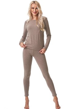 Key legginsy damskie - bardzo miękkie i wygodne cappuccino LXL 170 CP, Kolor cappuccino, Rozmiar S, Key ze sklepu Intymna w kategorii Spodnie damskie - zdjęcie 173673985