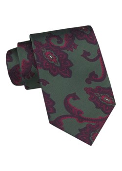 Klasyczny Krawat Męski CHATTIER - Zieleń z Motywem Kwiatowym KRCH1375 ze sklepu JegoSzafa.pl w kategorii Krawaty - zdjęcie 173674846