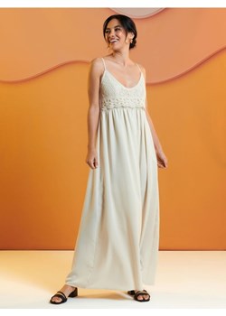 Sinsay - Sukienka midi - kremowy ze sklepu Sinsay w kategorii Sukienki - zdjęcie 173675665