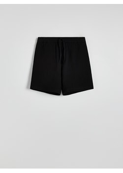 Reserved - Muślinowe szorty jogger - czarny ze sklepu Reserved w kategorii Spodenki męskie - zdjęcie 173676337