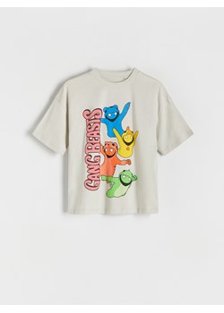 Reserved - T-shirt Gang Beast - jasnoszary ze sklepu Reserved w kategorii T-shirty chłopięce - zdjęcie 173676667
