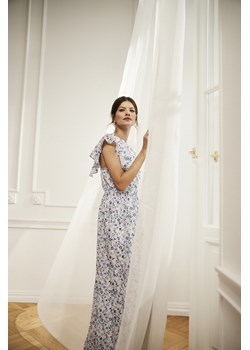 Sukienka maxi w kwiaty błękitna ze sklepu Moodo.pl w kategorii Sukienki - zdjęcie 173676778