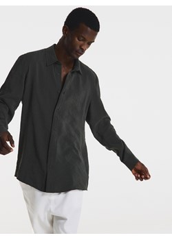 Reserved - Koszula regular fit z modalu - ciemnozielony ze sklepu Reserved w kategorii Koszule męskie - zdjęcie 173677715