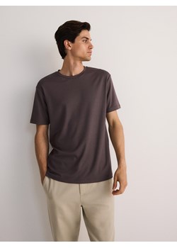 Reserved - T-shirt regular z wiskozą - ciemnoszary ze sklepu Reserved w kategorii T-shirty męskie - zdjęcie 173677845