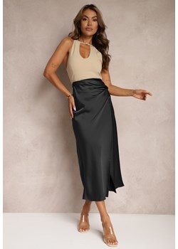 Czarna Spódnica o Kopertowym Kroju High Waist Onadea ze sklepu Renee odzież w kategorii Spódnice - zdjęcie 173678357