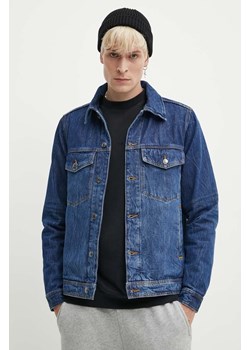 Wood Wood kurtka jeansowa Ivan Denim męska kolor niebieski przejściowa 12315106.7051 ze sklepu ANSWEAR.com w kategorii Kurtki męskie - zdjęcie 173679077
