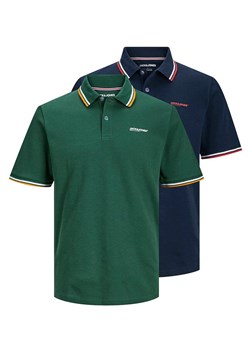 Jack &amp; Jones Koszulki polo (2 szt.) w kolorze granatowym i zielonym ze sklepu Limango Polska w kategorii T-shirty męskie - zdjęcie 173680657