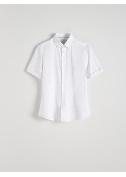 Reserved - Koszula regular z krótkim rękawem - biały ze sklepu Reserved w kategorii Koszule męskie - zdjęcie 173681285
