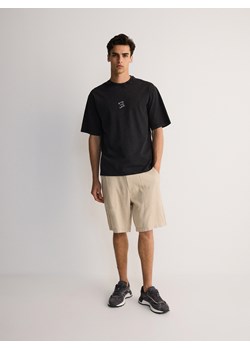Reserved - T-shirt oversize z nadrukiem na plecach - czarny ze sklepu Reserved w kategorii T-shirty męskie - zdjęcie 173681516