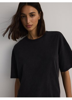 Reserved - T-shirt regular - czarny ze sklepu Reserved w kategorii Bluzki damskie - zdjęcie 173681747