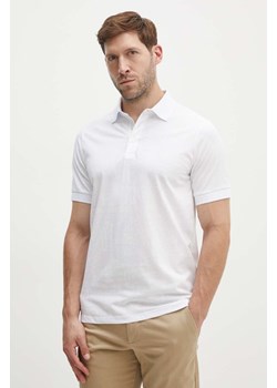Karl Lagerfeld polo bawełniane kolor biały wzorzysty ze sklepu ANSWEAR.com w kategorii T-shirty męskie - zdjęcie 173681979