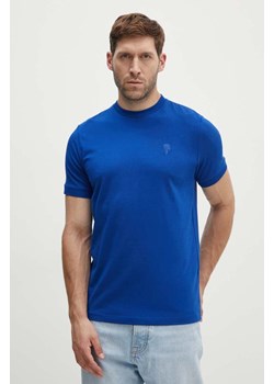Karl Lagerfeld t-shirt męski kolor niebieski z aplikacją ze sklepu ANSWEAR.com w kategorii T-shirty męskie - zdjęcie 173682005