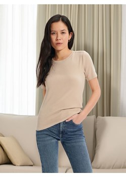 Sinsay - Koszulka w prążki - beżowy ze sklepu Sinsay w kategorii Bluzki damskie - zdjęcie 173683056
