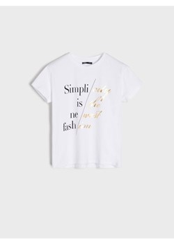 Sinsay - Koszulka z nadrukiem - biały ze sklepu Sinsay w kategorii Bluzki damskie - zdjęcie 173683059