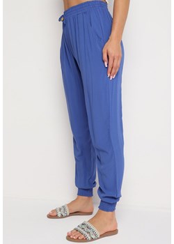Niebieskie Spodnie Lid ze sklepu Born2be Odzież w kategorii Spodnie damskie - zdjęcie 173684009