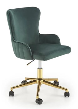Zielony biurowy fotel obrotowy glamour - Zipox ze sklepu Edinos.pl w kategorii Krzesła biurowe - zdjęcie 173684558