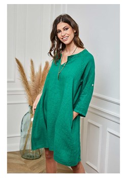 La Compagnie Du Lin Lniana sukienka &quot;Helvia&quot; w kolorze zielonym ze sklepu Limango Polska w kategorii Sukienki - zdjęcie 173685355