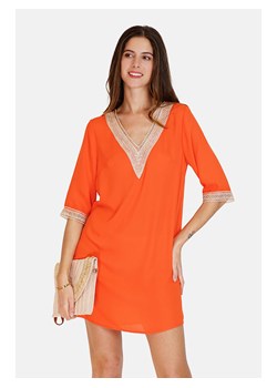 ASSUILI Sukienka w kolorze pomarańczowym ze sklepu Limango Polska w kategorii Sukienki - zdjęcie 173685437
