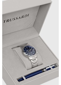 Trussardi zegarek i długopis kolor srebrny R2453147018 ze sklepu ANSWEAR.com w kategorii Zegarki - zdjęcie 173685808