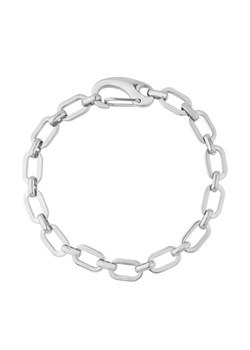Srebrna bransoletka damska łańcuch z prostokątnymi dużymi ogniwami stal szlachetna ze sklepu manoki.pl w kategorii Bransoletki - zdjęcie 173686097