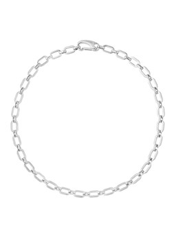 Srebrny naszyjnik damski łańcuch z dużymi prostokątnymi ogniwami stal szlachetna ze sklepu manoki.pl w kategorii Naszyjniki - zdjęcie 173686098