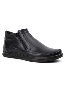 Buty męskie skórzane zimowe K30s czarne ze sklepu butyolivier w kategorii Buty zimowe męskie - zdjęcie 173686516