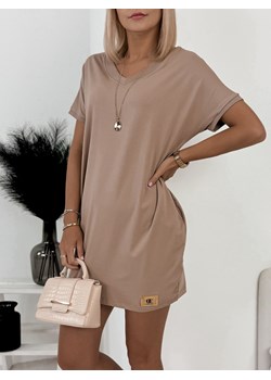sukienka glint brązowa one size ze sklepu UBRA w kategorii Sukienki - zdjęcie 173687517