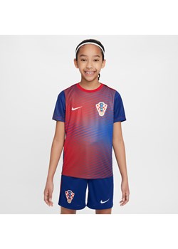 Koszulka piłkarska z krótkim rękawem dla dużych dzieci Nike Dri-FIT Chorwacja Academy Pro - Niebieski ze sklepu Nike poland w kategorii T-shirty chłopięce - zdjęcie 173687748