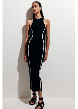 H & M - Sukienka bodycon z dzianiny w prążki - Czarny ze sklepu H&M w kategorii Sukienki - zdjęcie 173688166