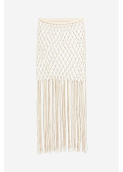 H & M - Makramowa spódnica plażowa - Beżowy ze sklepu H&M w kategorii Spódnice - zdjęcie 173688179