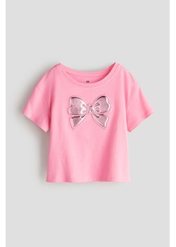H & M - T-shirt z motywem - Różowy ze sklepu H&M w kategorii Bluzki dziewczęce - zdjęcie 173688247
